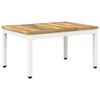 vidaXL Coffee Table White 49 x 68.5 x 36 cm Solid Acacia Wood
