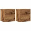 vidaXL Bedside Cabinets 2 pcs Old Wood 40x30x40 cm Engineered Wood