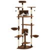 vidaXL Cat Tree with Sisal Scratching Posts 203 cm Brown and White