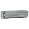 vidaXL TV Wall Cabinet with LED Lights Grey Sonoma 140x31x38 cm