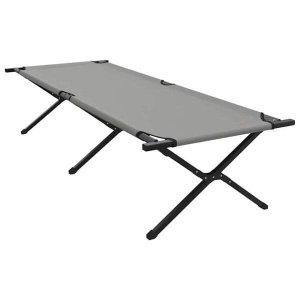 vidaXL Folding Camping Bed Folding Grey 210 x 80 x 46 cm Oxford fabric