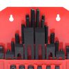 vidaXL 58 Pieces Clamping Set Steel T Slot M10