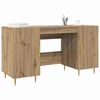 vidaXL Desk with Shelf Artisan oak 140 x 50 x 75 cm Engineered wood