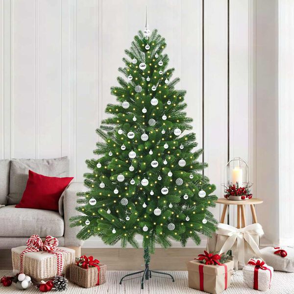 vidaXL Christmas Tree with 300 LEDs with Stand Green 210 cm PE