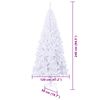 vidaXL Artificial Christmas Tree with Stand White 240 cm PVC and Steel