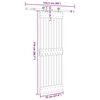 vidaXL Sliding Door with Hardware Set 70x210 cm Solid Wood Pine