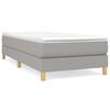 vidaXL Box Spring Bed Frame Light Grey 90x200 cm Fabric