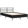 vidaXL Bed Frame without Mattress Black 135x190 cm Double