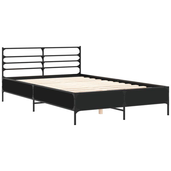 vidaXL Bed Frame without Mattress Black 135x190 cm Double
