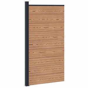 vidaXL Fence Panel WPC and Aluminium Brown