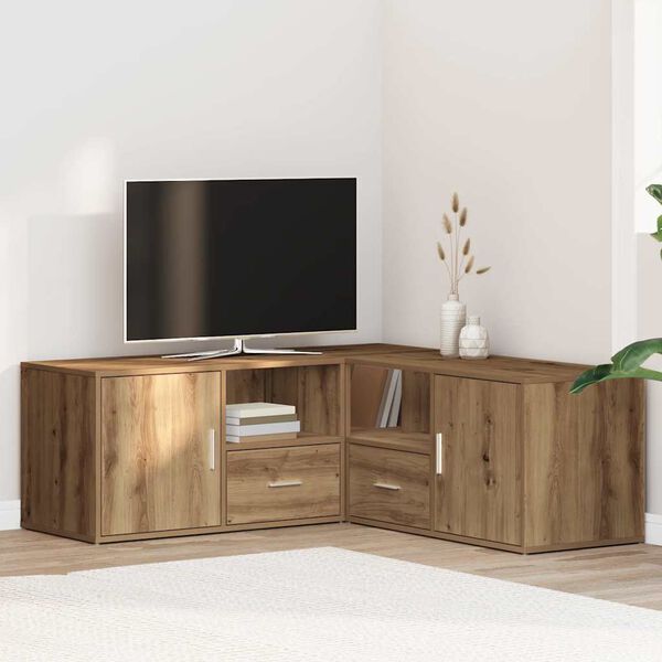 vidaXL Corner Cabinet Artisian Oak 200x40x45 cm Engineered Wood