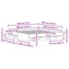 vidaXL Bed Frame with Drawer Old Wood 180 x 200 cm Engineered Wood