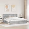 vidaXL Bed Frame Grey Sonoma 200 x 200 cm Solid Pine Wood