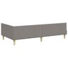 vidaXL Corner Bed Frame with Headboard Taupe 80 x 200 cm Fabric