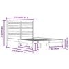 vidaXL Bed Frame without Mattress White 140x190 cm Solid Wood