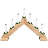 vidaXL Christmas Candle Bridge 3 pcs Brown 39.5 x 5 x 29 cm
