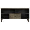 vidaXL TV Cabinet Black 100x33x46 cm Solid Wood Mango