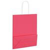 vidaXL Paper Bags 250 pcs with Handles Pink 18x8x22 cm