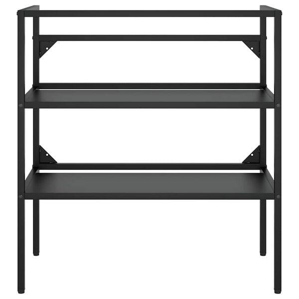 vidaXL Bathroom Washbasin Frame Black 79x38x83 cm Iron