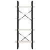 vidaXL 4-Tier Book Cabinet White 60x30x140 cm Solid Pine Wood