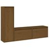 vidaXL 3 Piece TV Cabinet Set Honey Brown Solid Wood Pine