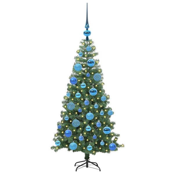 vidaXL Christmas Tree with 150 LEDs with Stand Green 120 cm PVC