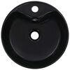 vidaXL Wash Basin with Overflow 36x13 cm Ceramic Black