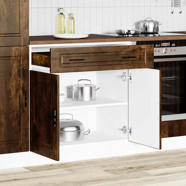 vidaXL Kitchen Base Cabinet&nbsp;Porto Smoked Oak Engineered Wood