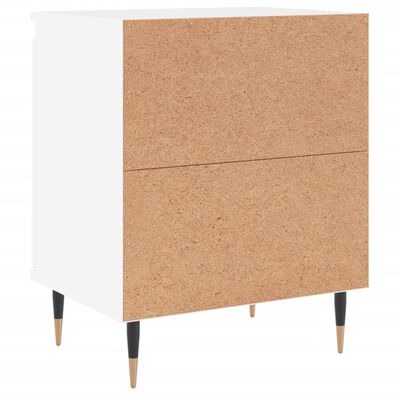 vidaXL Bedside Cabinet White 40x30x50 cm Engineered Wood