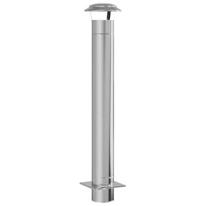 vidaXL Chimney Extension Silver 25 x 25 x 132 cm Stainless steel