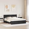 vidaXL Bed Frame with Headboard Black 180 x 200 cm Engineered Wood