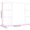 vidaXL Bathroom Mirror Cabinet Concrete Grey 80x20.5x64 cm Engineered Wood
