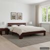 vidaXL Bed Frame without Mattress Dark Brown 180x200 cm Solid Wood Pine