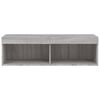 vidaXL TV Cabinet with LED Lights Grey Sonoma 100x30x30 cm