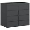 vidaXL Wheelie Bin Storage for 2 Bins Anthracite 136 x 77.5 x 121.5 cm