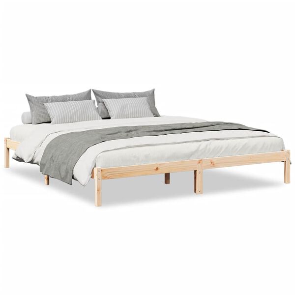 vidaXL Extra Long Bed Frame without Mattress 180x210 cm Solid Wood Pine