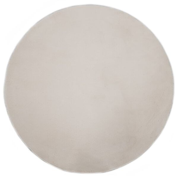 vidaXL Rug 160 cm Faux Rabbit Pelt Cream