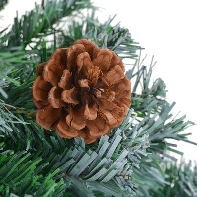 vidaXL Frosted Pre-lit Christmas Tree with Pinecones 150 cm