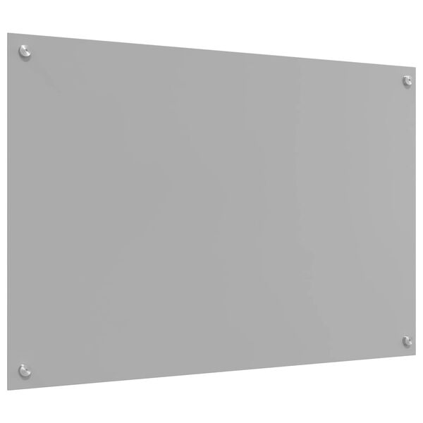 vidaXL Kitchen Backsplash Light grey 90 x 60 x 0.6 cm Tempered Glass