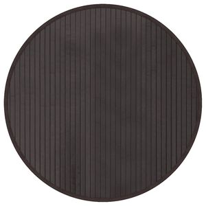vidaXL Rug Round Dark Brown60 cm Bamboo