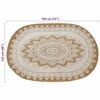 vidaXL Jute Rug Floral Natural 122 x 183 cm Jute