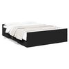 vidaXL Bed Frame with Drawers without Mattress Black 140x190 cm