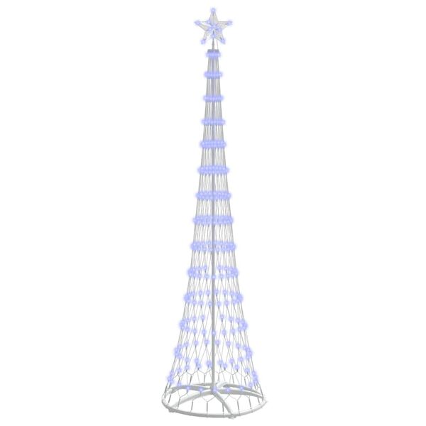 vidaXL LED Christmas Tree with 290 LEDs Blue 70 x 70 x 250 cm Metal