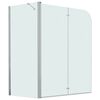 vidaXL Bi-Folding Shower Enclosure ESG 120x68x130 cm
