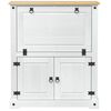 vidaXL Wine cabinet White 97 x 45 x 114 cm Solid Pine Wood