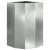 vidaXL Corner Planter Silver 30 x 30 x 50 cm Galvanised steel