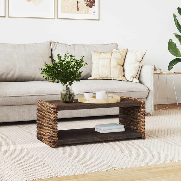 vidaXL Side Table Natural 89 x 45 x 35 cm Solid Mahogany Wood