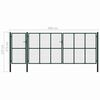 vidaXL Fence Gate with Lock Green 175 cm Steel