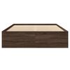 vidaXL Bed Frame without Mattress Brown Oak 140x200 cm Engineered Wood
