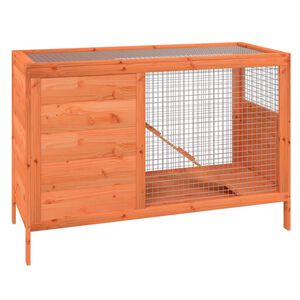 vidaXL Rabbit Hutch Brown 103x44x69.5 cm Solid Wood Pine